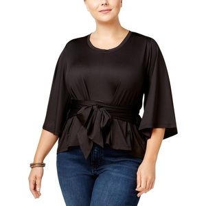 Melissa McCarthy Seven7 Plus Tie Front Top 0X